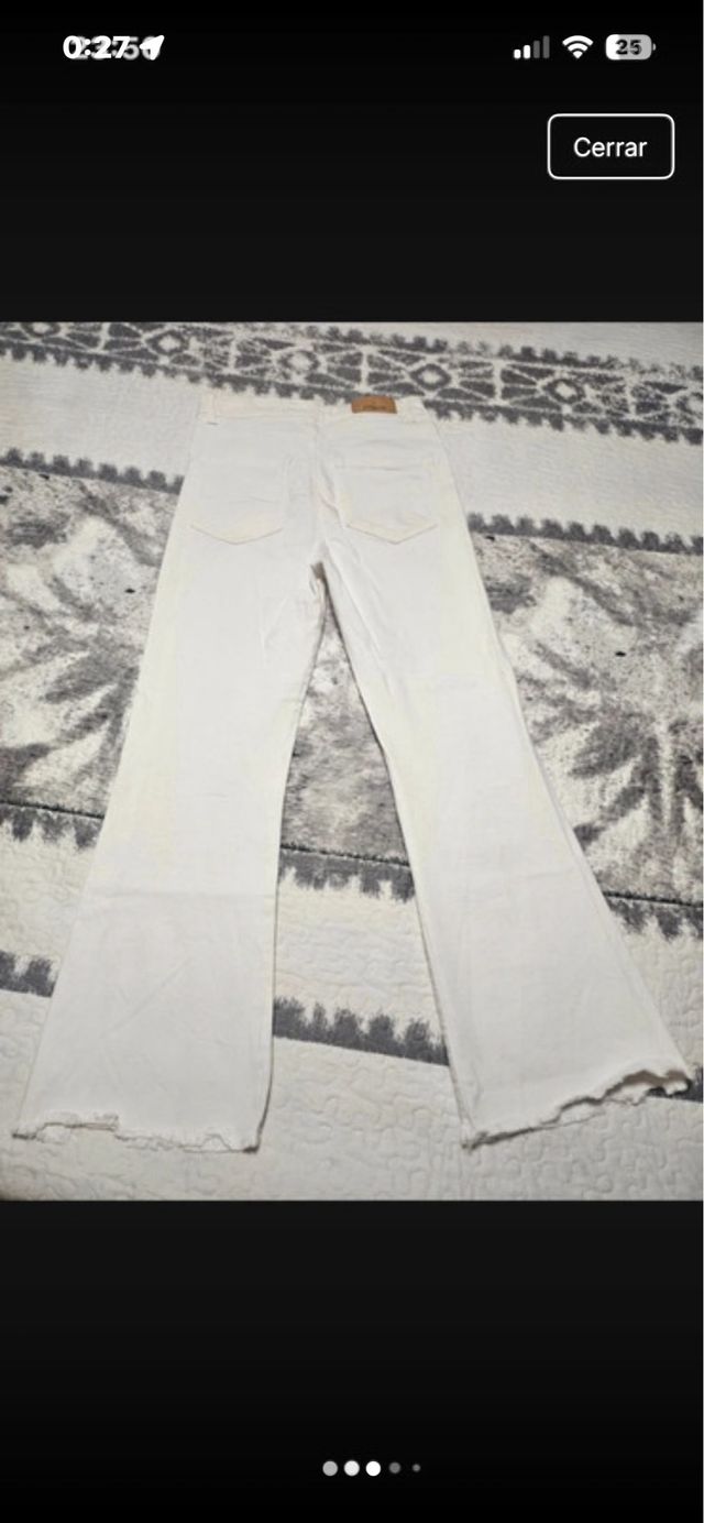 Pantalón campana blanco D78