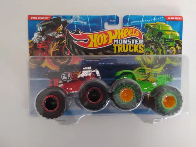 Hot Wheels Monster Trucks - Bone Shaker e Gunkster
