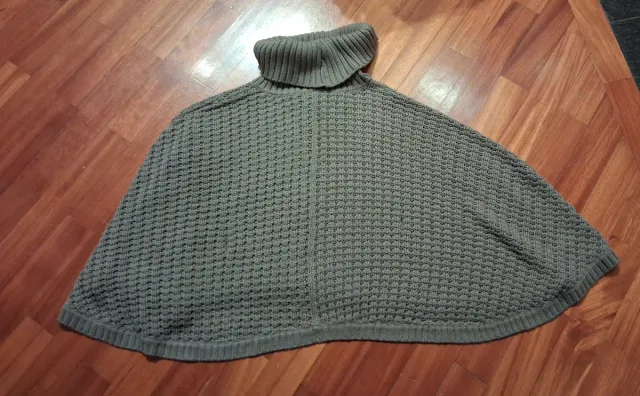 Poncho grigio/Marrone Taglia Unica
