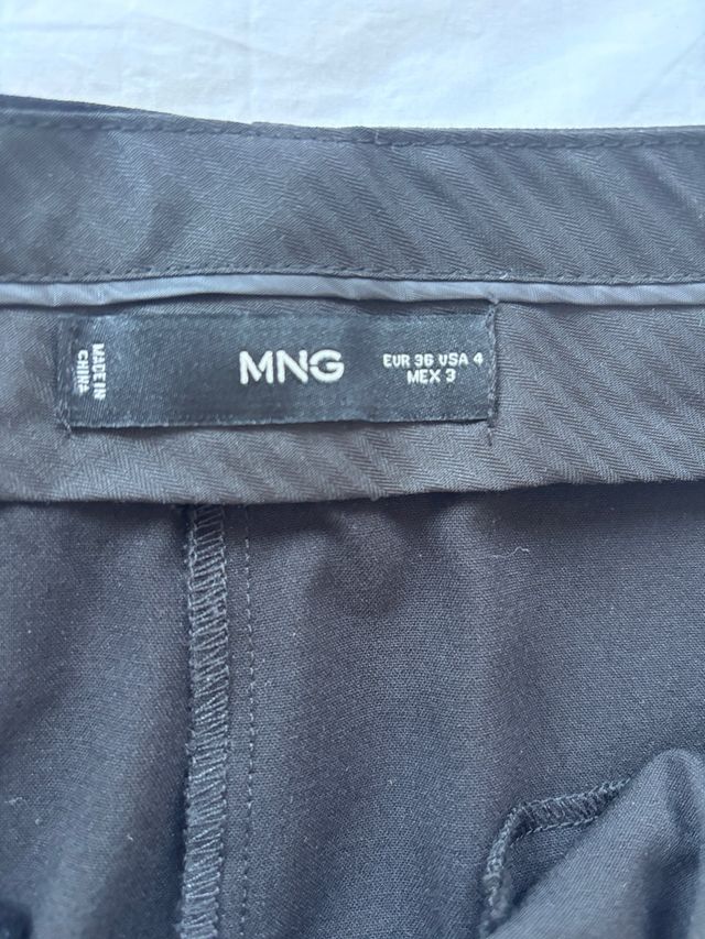 Pantalón vestir Mango Negro Talla S