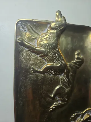 Cenicero Bronce Vintage Setters Caza Rusia