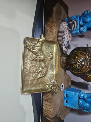 Cenicero Bronce Vintage Setters Caza Rusia