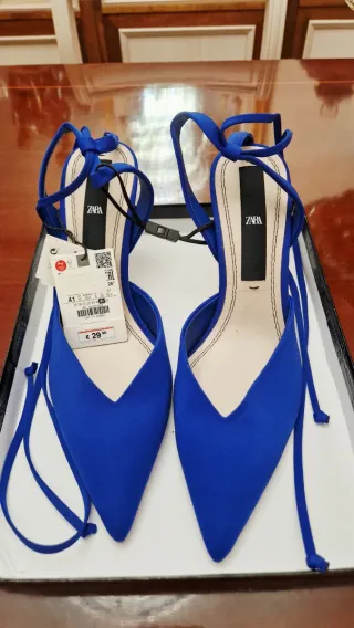 Zapatos Zara Talla 41 Azul