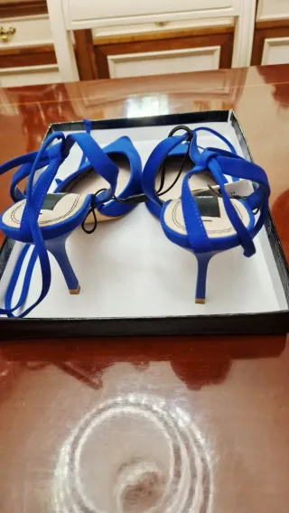 Zapatos Zara Talla 41 Azul