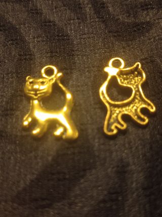 11 Dijes lote Colgantes Gato Baño Oro