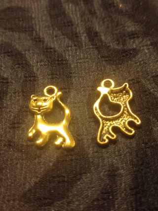 11 Dijes lote Colgantes Gato Baño Oro