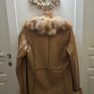 Cappotto volpe marrone multicolore