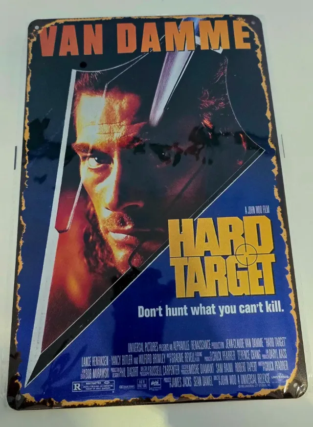 Póster Metálico Hard Target Van Damme