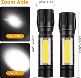 Torcia Militare Tascabile LED Ricaricabile USB