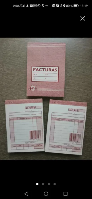 Lote Facturas Triplicado A-6