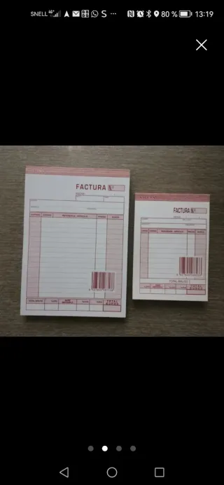 Lote Facturas Triplicado A-6