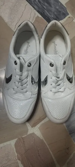 Scarpe ginnastica Primadonna bianche e argento