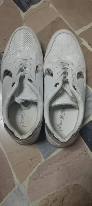 Scarpe ginnastica Primadonna bianche e argento