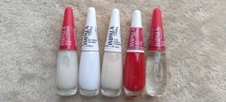 Lote 5 Esmaltes Impala: Base, Blanco, Top Coat
