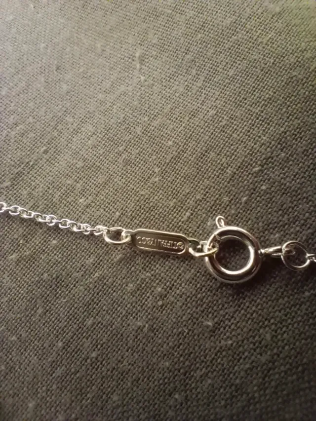 Collar Tiffany Corazón Doble Plata y Turquesa