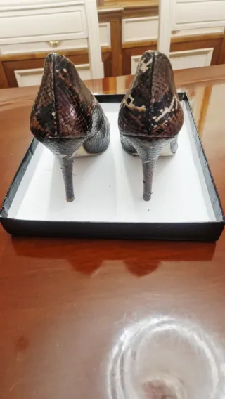 Zapatos Zara Mujer Tacón Animal Print tacón 10 cm