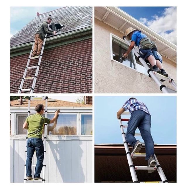 Escalera telescópica de aluminio