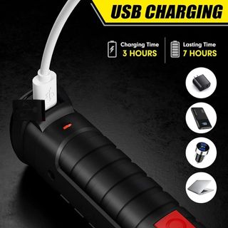 Torcia LED Lavoro Magnetica Portatile Ricaricabile