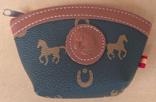 JUEGO CARTERA Y MONEDERO PIEL UBRIQUE CABALLOS