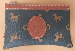 JUEGO CARTERA Y MONEDERO PIEL UBRIQUE CABALLOS