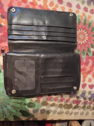 Cartera Tarjetero Mujer Negro