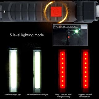 2 Lampade Torcia Lavoro Officina Ricaricabili COB