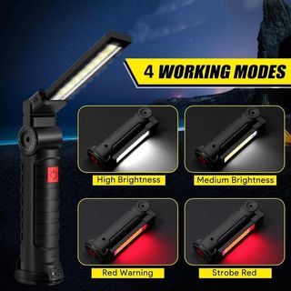 2 Lampade Torcia Lavoro Officina Ricaricabili COB