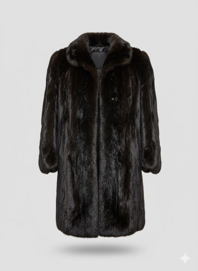 Abrigo de pelo marrón