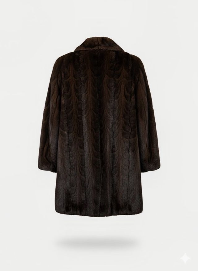 Abrigo de pelo marrón
