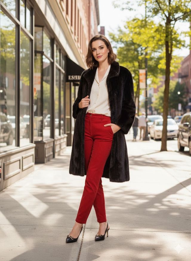 Abrigo de pelo marrón