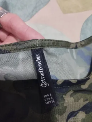 Camiseta manga larga camuflaje mujer