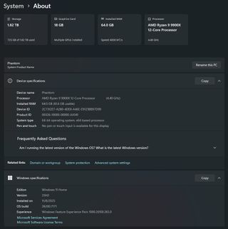PC Gaming Ryzen 9900X 64GB RTX 5070 T