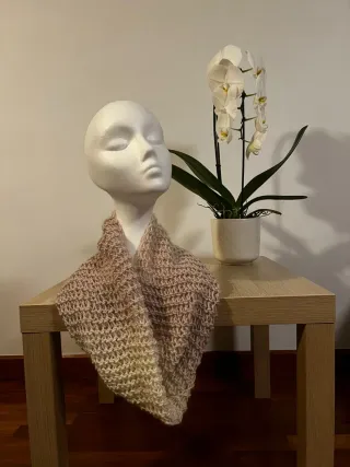 Bufanda tejida a mano lana