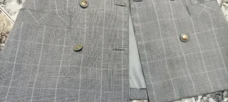 Blazer gris y azul clarito (M). En buen estado