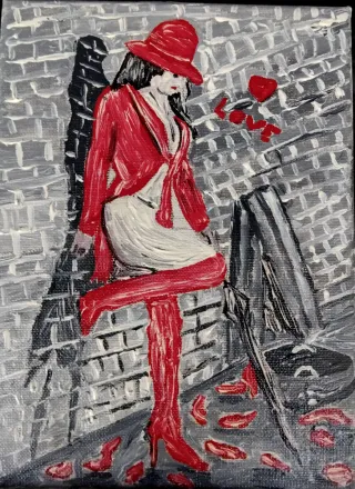 Dipinto acrilico su tela 18x25