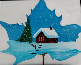 Dipinto acrilico su tela 25x30