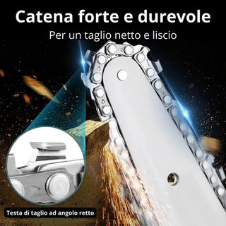 Motosega Elettrica 6" olio con 2 Batterie Potatura