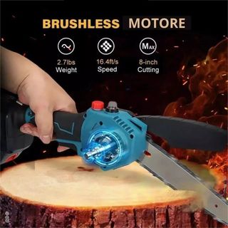 Motosega Elettrica 6" olio con 2 Batterie Potatura