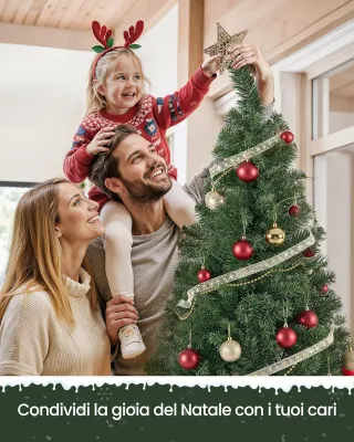 Albero di Natale 180 cm Supporto in metallo