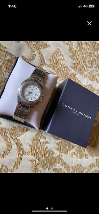 Reloj Tommy Hilfiger Plata y Blanco