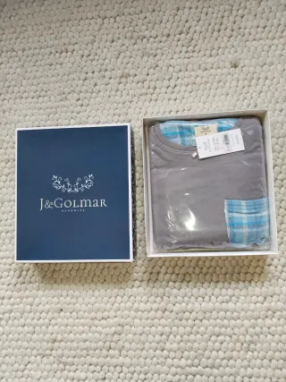 Pijama Javier Golmar Gris y Azul modelos a 20 €