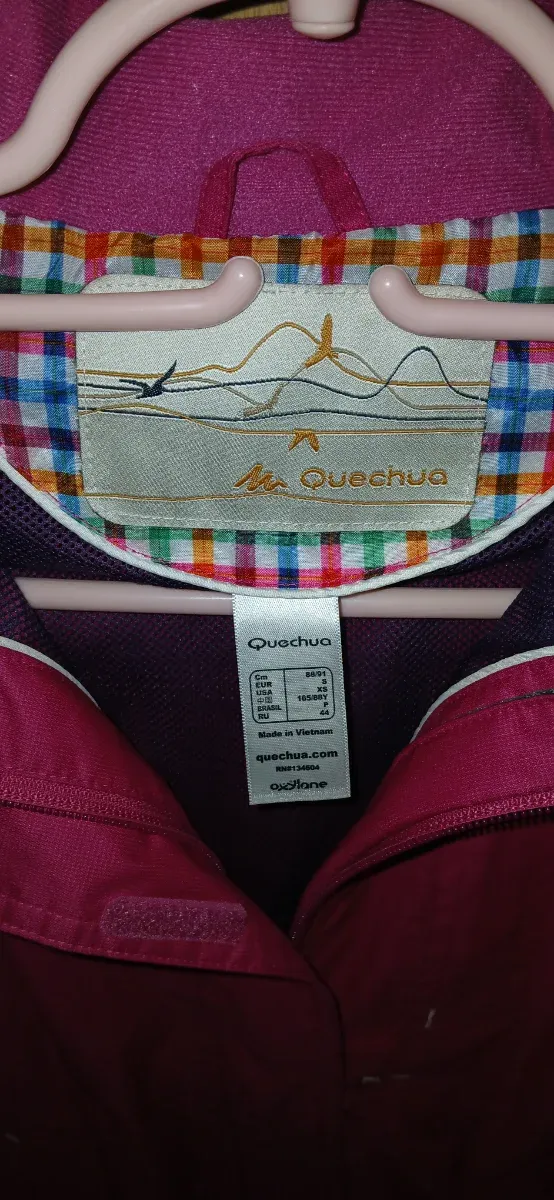 Chaqueta impermeable Quechua fucsia