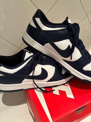 Nike Dunk Low Retro Azul y Blanco