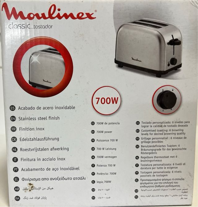 Tostador Moulinex Classic LT330D Nuevo
