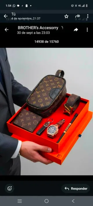 Combo BOSS Cartera, Reloj, Cinturón y Llavero