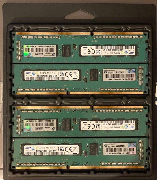 4x 2GB DDR3 ECC UDIMM RAM Samsung