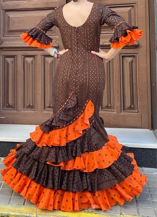 Traje de Flamenca Tela Perforada talla 3840
