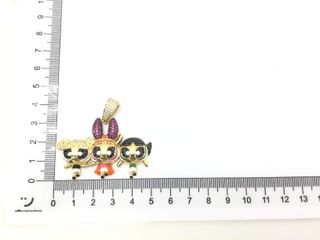 colgante oro 18k con piedra con circonita