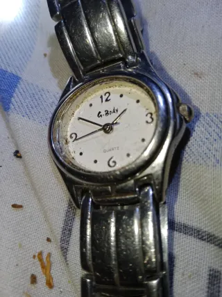 Reloj G-Body Plateado Analógico Pantalla Rota