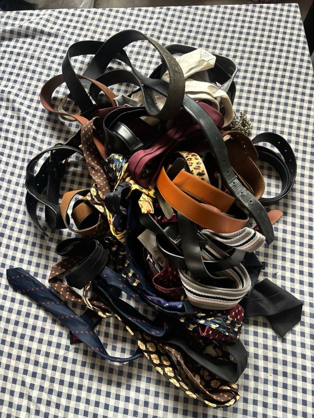Lote cinturones y corbatas